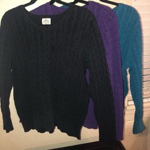 Bundle St John’s Bay round neck knit sweaters in 1X